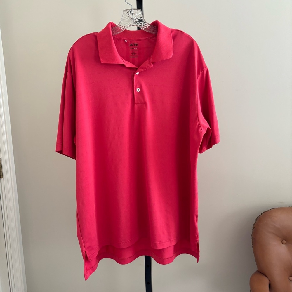 Adidas Red Polo Shirt Comfortable Performance Wear